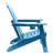 HDPE Folding Adirondack Chair With Cup Holder,Weather-Resistant, Low Maintenance,Supports Up To 400Lbs,Light Bluen,4 Pack-1267746571