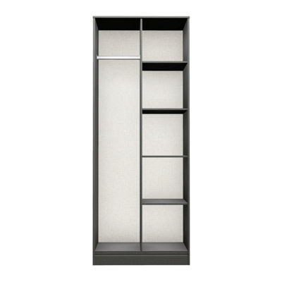 Fully Assembled Hong Kong - Black Hairpin (C) Open Shelf Unit