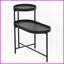 2 niveaux en métal noir Table basse en bois pour le salon - Gain de place et amp; Assemblage facile
