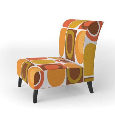 Fauteuil de chambre à motif abstrait géométrique abstrait VI - Mid-Century
