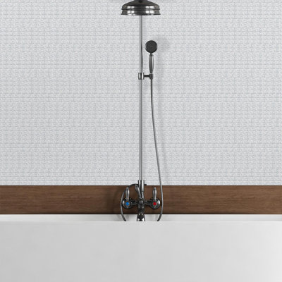 35.56cm W x 72.39cm L Aluminum Peel and Stick Mosaic Tile