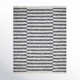 Reva Striped Handwoven Area Rug in Black/Gray