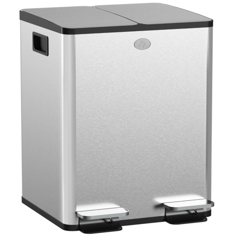 Stainless Steel Kitchen Trash Can, Silver