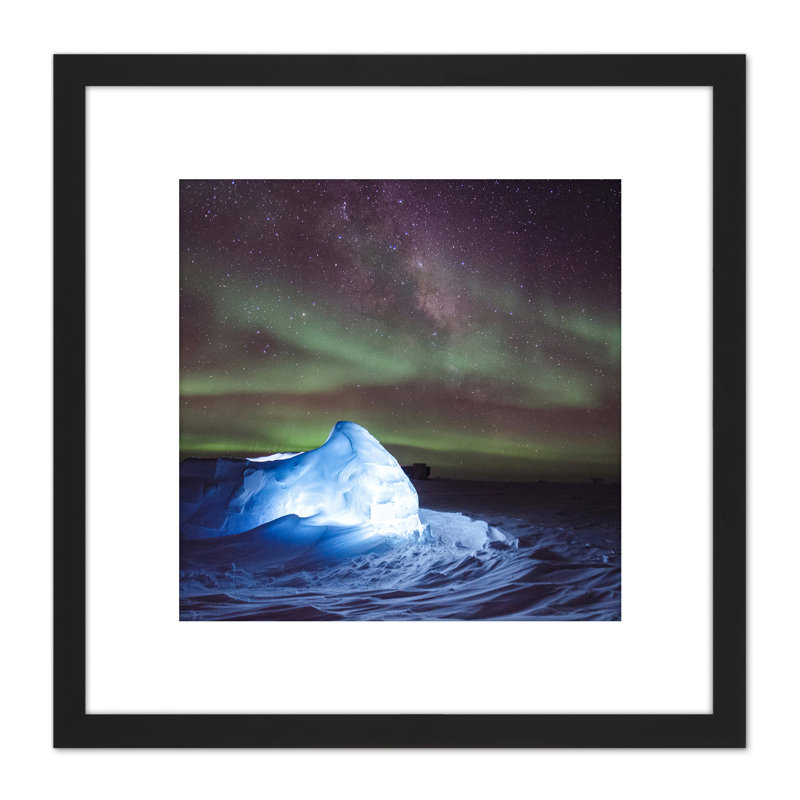 Burgener Southern Lights Aurora Igloo - Single Picture Frame Painting