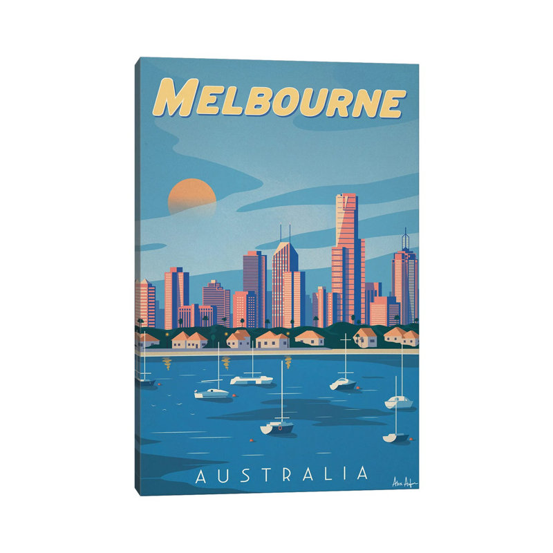 Melbourne - Wrapped Canvas Print, 66.04 cm H x 45.72 cm W x 1.91 cm D