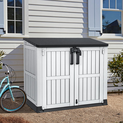 Edrosie Inc 4.15 Ft. W X 2.4 Ft. D Resin Horizontal Storage Shed