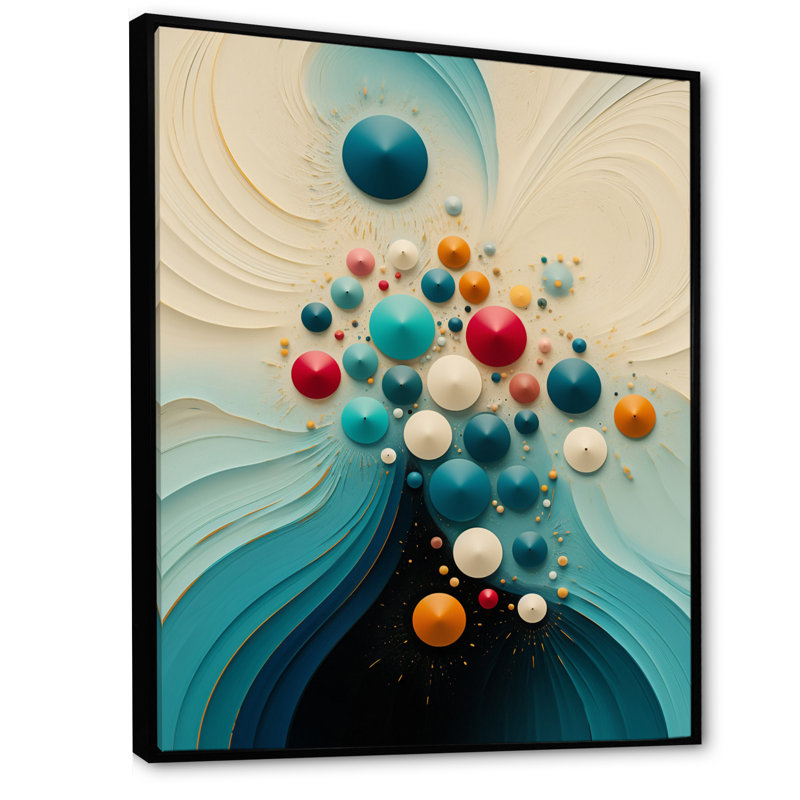 Contemplating Divinity Circular Harmony - impression, H 40 po x l 30 po, Cadre flottant noir