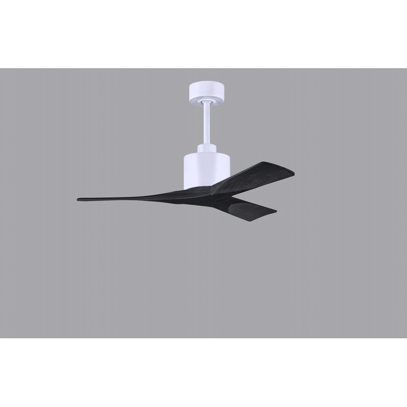 Nan 42" Ceiling Fan In Blades, Matte White, Matte Black