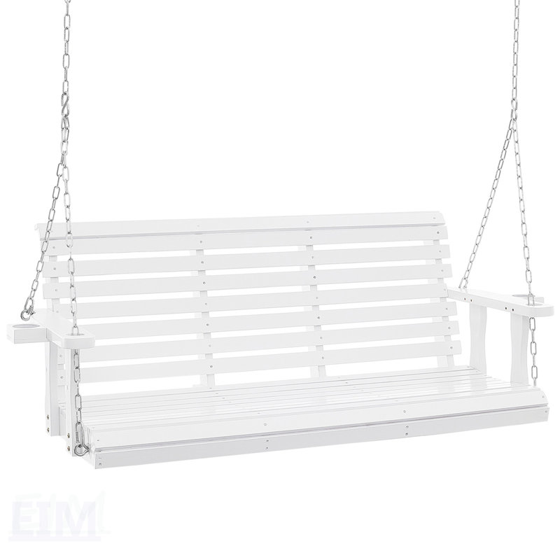 Balancelle de véranda en bois durable 5,5 pi, robuste avec capacité de charge de 880 lb pour le confort et le style extérieur