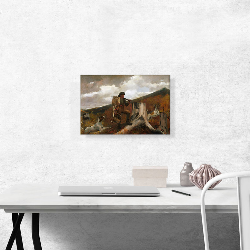 «A Huntsman and Dogs 1891» par Winslow Homer, reproduction d'art sur toile tendue, H 12 po x l 18 po x 1,5 po