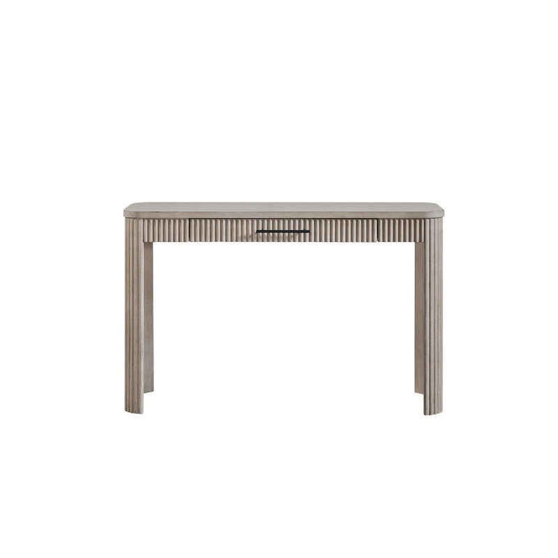 Minimalist Console Table with Drawers, Taupe