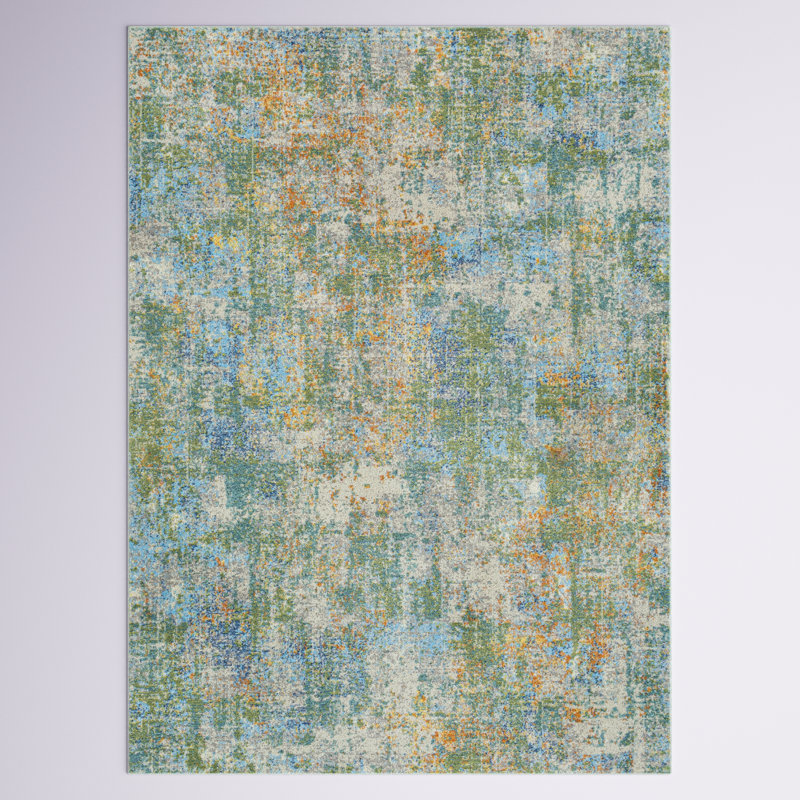 Mcneel Abstract Machine Woven Area Rug , Rectangle 5'3" x 7'3"