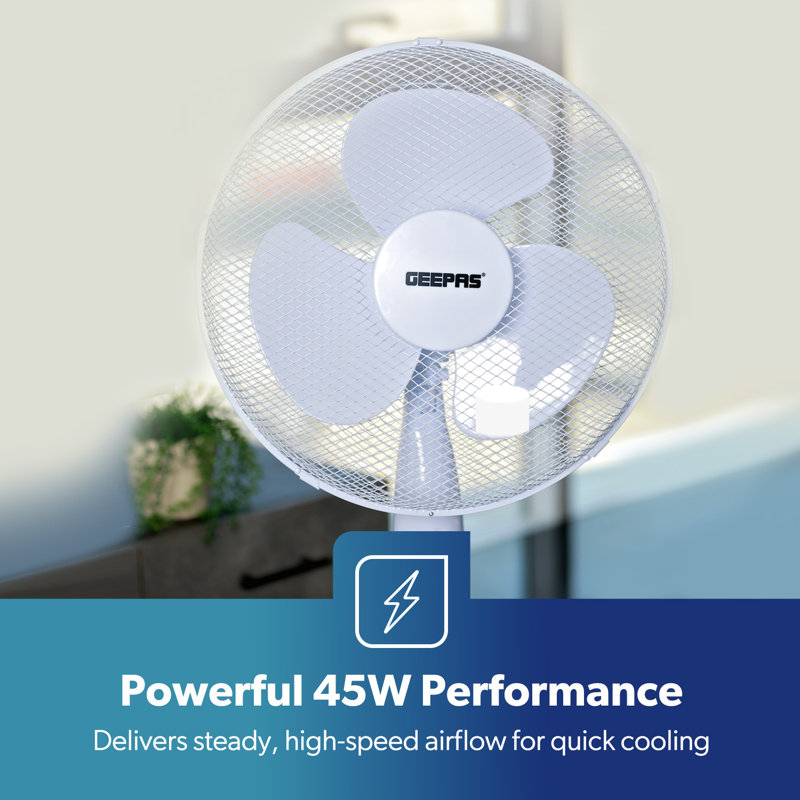 GEEPAS 12-Inch Table Fan 3 Speed Settings with Oscillating/Rotating