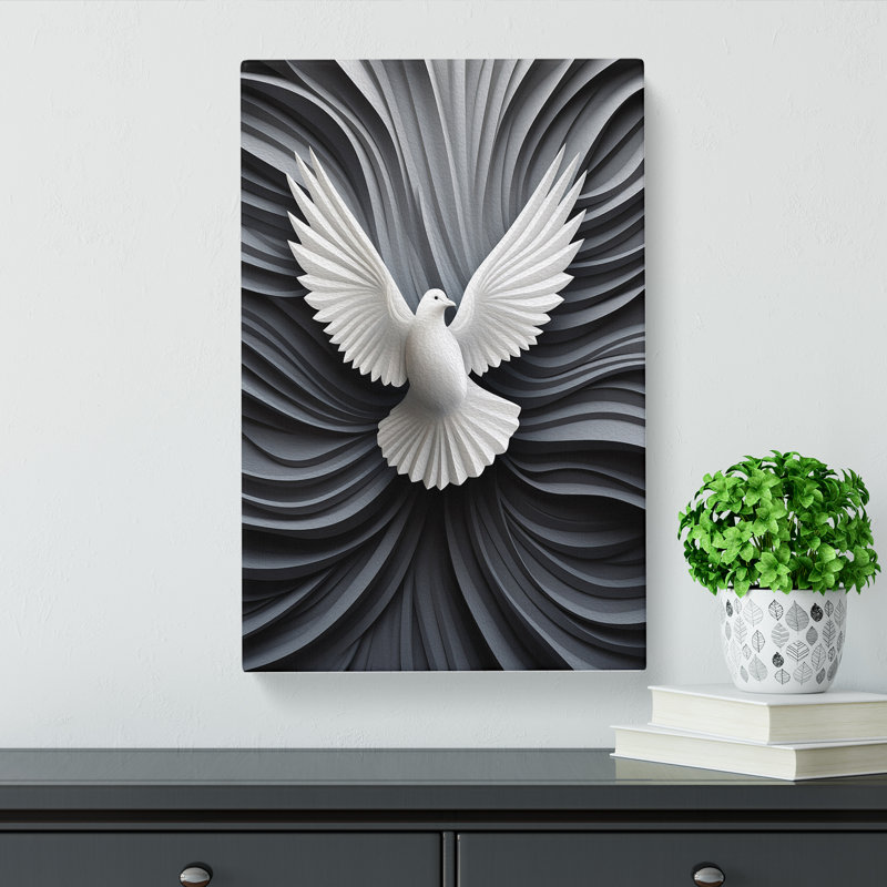 Dove Bird No.2 - Print, 60cm H x 40cm W x 3cm D