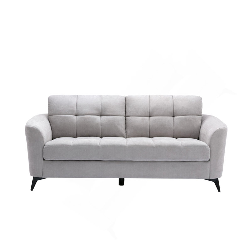 Ensemble de salon en tissu tissé, Gris clair
