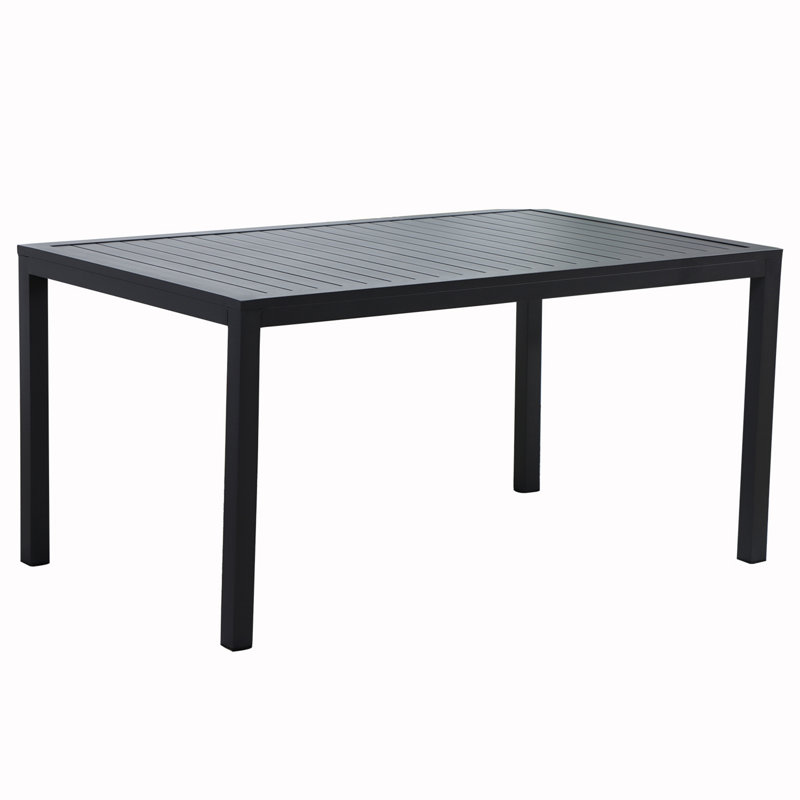 Table de salle à manger en aluminium, Noir