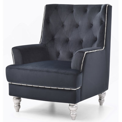 Elegant Black Traditional Armchair
