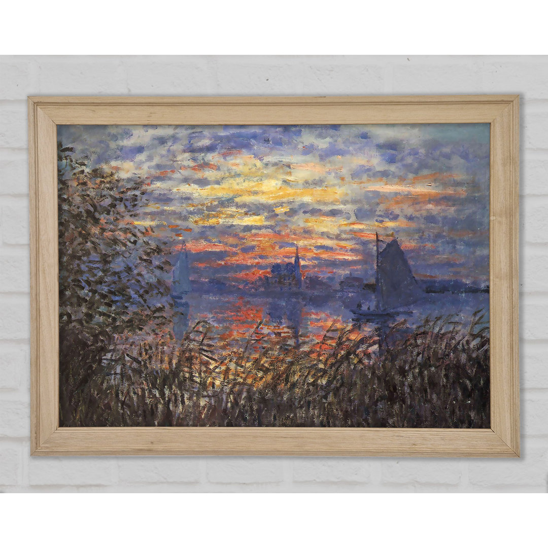 Sonnenuntergang an der Seine von Monet - Einzelne Bilderrahmen Kunstdrucke