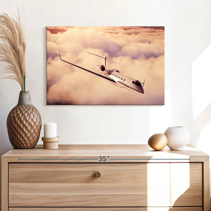 Mehar Luxury Private Jet, 16" H x 24" W