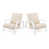 Beige PolyCD Cushion/White Frame