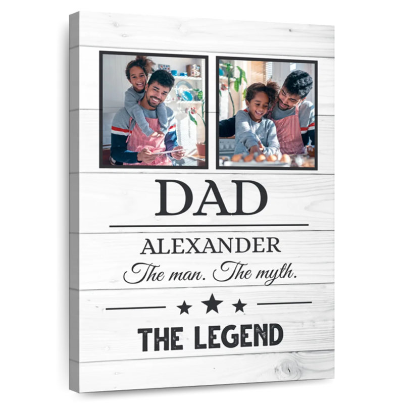 «Dad The Legend Collage», reproduction de photo, H 51 po x l 34 po
