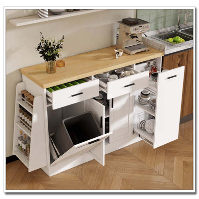 Multi-Functional Storage Sideboard,Kitchen Island Table