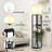 2 Charging Ports And 1 Power Outlet Shelves Floor Lamp, Matt Black