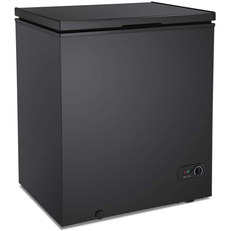 5 pieds cubes Congélateur coffre avec panier amovible, Noir, noir, noir, noir
