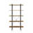 Nefo Rustic Oak & Black Finish Bookshelf