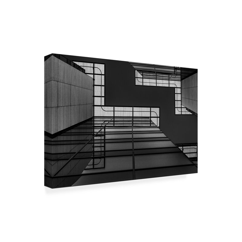 Art mural sur toile tendue - Jef Van Den «Meeting Of Grids», art mural pour salon, chambre à coucher ou bureau - 22 x 32
