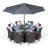 Karcher 8 Seater Dining Set with Cushions and Parasol
