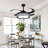 43" Ekain 3 - Blade LED Smart Retractable Blades Ceiling Fan with Remote Control and Light Kit Included