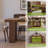 62" Solid Wood Dining Table for 4-6 People, Kitchen Table with Double Pedestal for Dining Room
