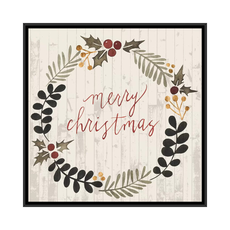 " Christmas III " by Grace Popp, 18" H x 18" W x 1.5" D, No Mat, Black Framed Canvas