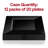 Black Square Plastic Pastry Plates (4.5")
