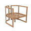 Ensemble de conversation en bois 4 pièces avec coussins de siège