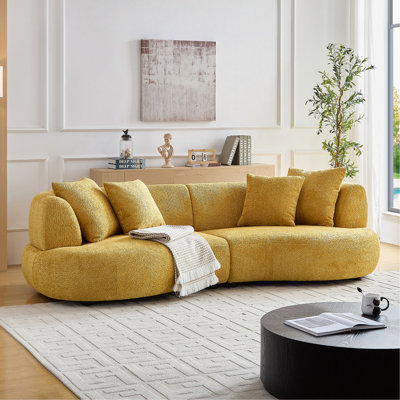 Canapé modulaire incurvé 102,36 pouces Mid Century Modern