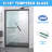 44-48"X72" Aluminum Double Sliding Shower Door, Bypass, 5/16" Clear Tempered Glass, Matte Black Finish