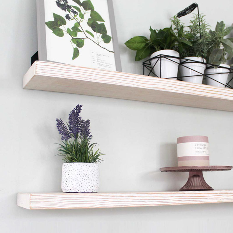 Suzy 2 Piece Pine Floating Shelf
