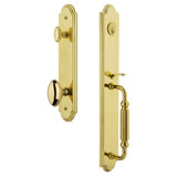 Arc Handleset with Single Cylinder Deadbolt and Eden Prairie Door Knob and Arc Rosette