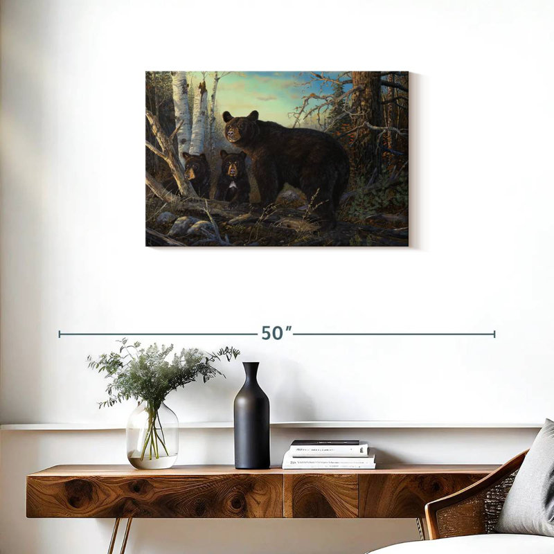 Brampt Absolutely Wild - Black Bear, 20" H x 30" W