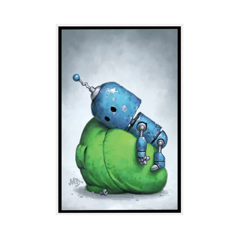 Pile faible par Matt Dixon-impression, Pas de tapis, H 40 po x l 26 po x P 1,5 po, Toile blanche encadrée
