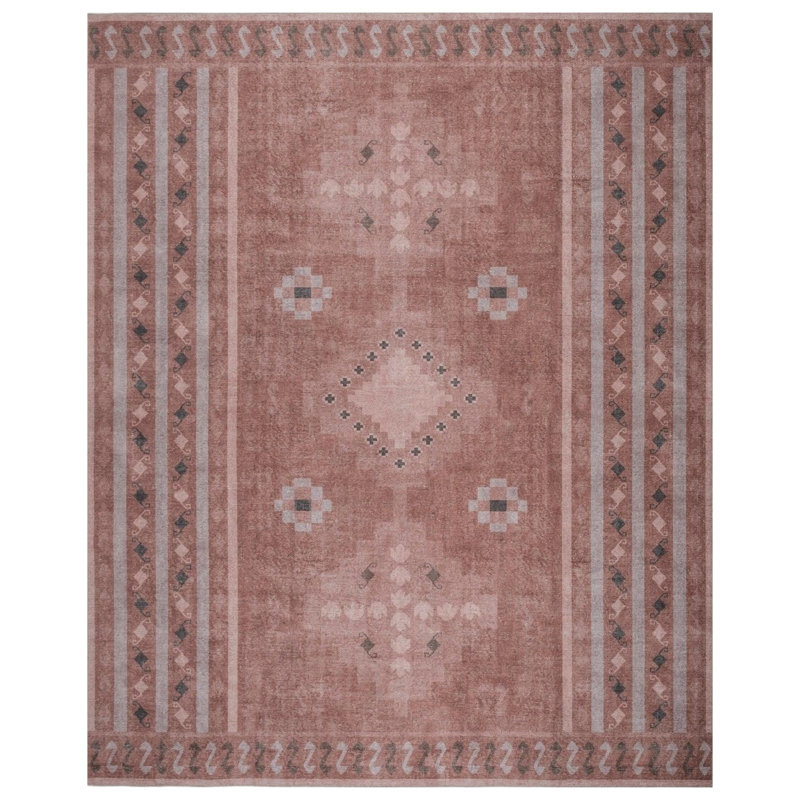 Djembe Easy Care Rug, Berry, 6'3" x 9'2"