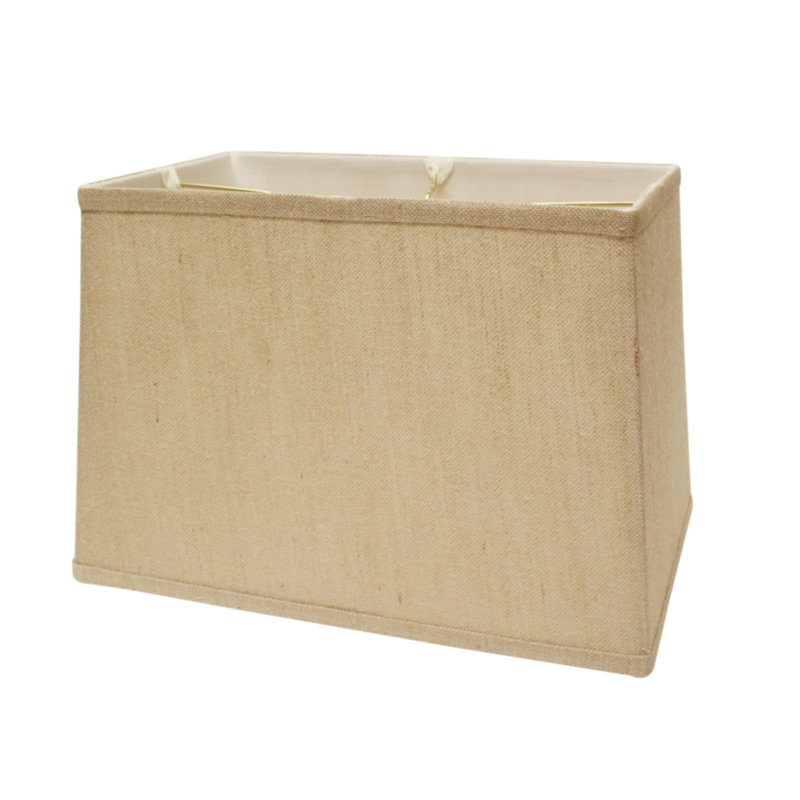 Golden Fibre Throwback Rectangle Burlap Lampshade, 10" H x 14" W x 10" D