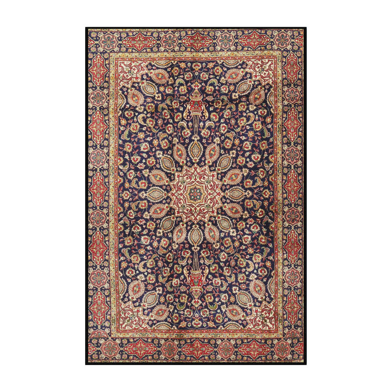 Tapis oriental rouge / bleu / brun, Rectangle 6 pi x 9 pi