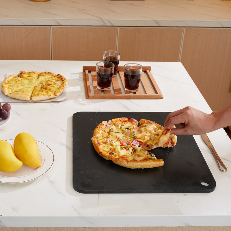 Pre-Seasoned Carbon Steel Pizza Baking Stone, 16 x 14.5 in