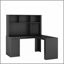 Bureau en L avec chargeur, bureau d'ordinateur avec tiroirs, bibliothèque, bureau d'angle moderne, bureau à domicile, bureau d'écriture en L, bureau d'ordinateur en fibre de carbone avec rangement, noir