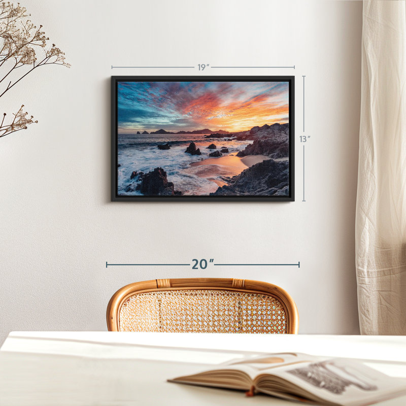 Impression sur toile Cabo San Lucas Rocky Beach, H 19 po x l 13 po