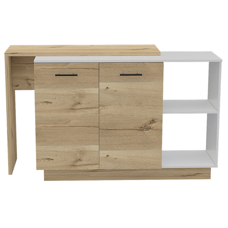 Stylish Multi-functional Kitchen Island for Modern Kitchen Spaces, White