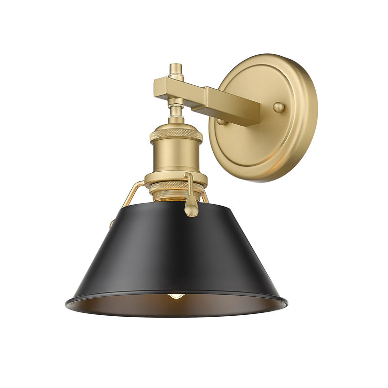 Éclairage pour meuble-lavabo en acier à intensité variable Felda, Bronze champagne brossé, Noir mat, 1 lumières